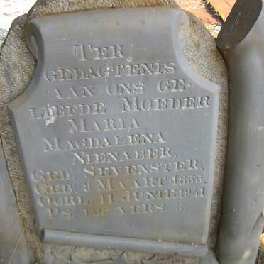 NIENABER Maria Magdalena nee SEVENSTER 1855-1941