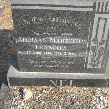 NEL Adriaan Marthinus Francois 1903-1962