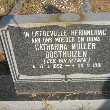 OOSTHUIZEN Catharina Muller nee VAN REENEN 1892-1981