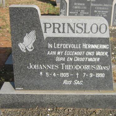 PRINSLOO Johannes Theodorus 1905-1990