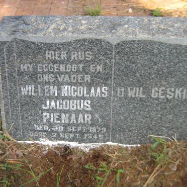 PIENAAR Willem Nicolaas Jacobus 1879-1945