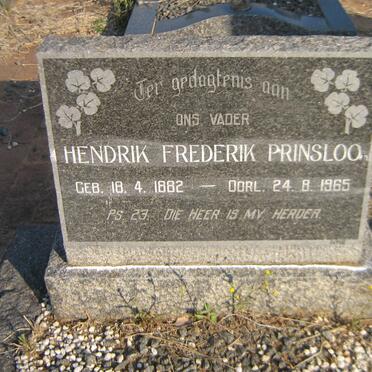 PRINSLOO Hendrik Frederik 1882-1965