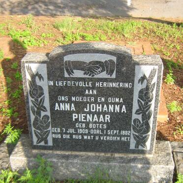 PIENAAR Anna Johanna nee BOTES 1909-1982