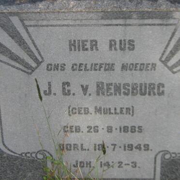 RENSBURG J.C., van nee MULLER 1885-1949