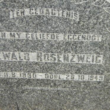 ROSENZWEIG Dewald 1890-1949