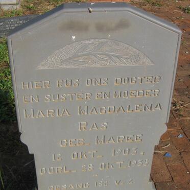RAS Maria Magdalena nee MAREE 1903-1935
