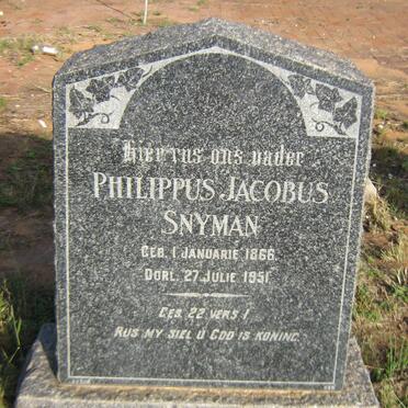 SNYMAN Philippus Jacobus 1866-1951