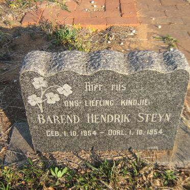 STEYN Barend Hendrik 1954-1954
