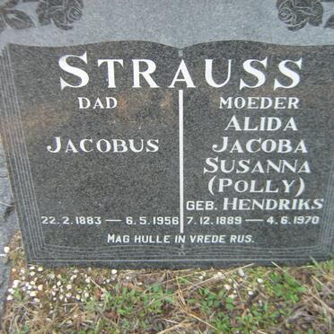 STRAUSS Jacobus 1883-1956 &amp; Alida Jacoba Susanna HENDRIKS 1889-1970