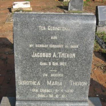THERON Jacobus A. -1927 &amp; Dorothea Maria GRIESEL 1870-1917
