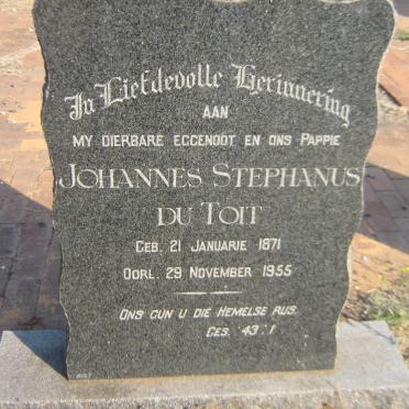 TOIT Johannes Stephanus, du 1871-1955