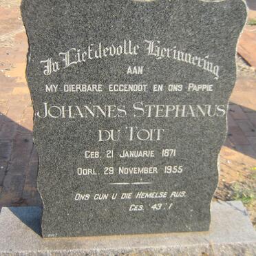 TOIT Johannes Stephanus, du 1871-1955
