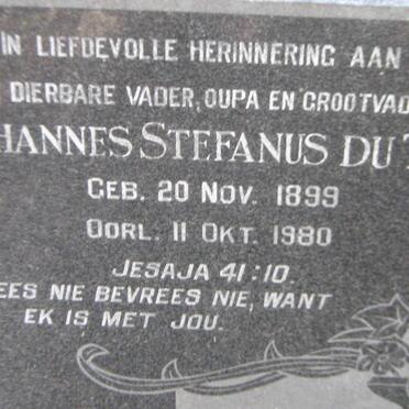 TOIT Johannes Stefanus, du 1899-1980