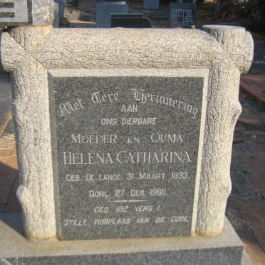THOMPSON Helena Catharina nee DE LANGE 1893-1966