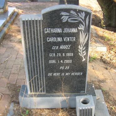 VENTER Catharina Johanna Carolina nee MAREE 1909-2003
