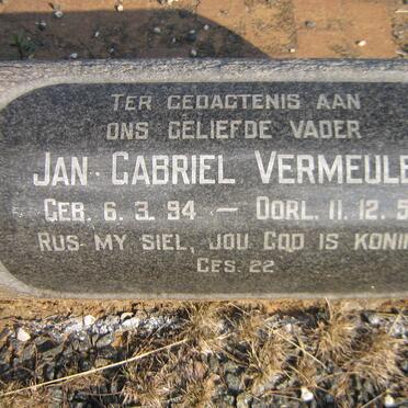 VERMEULEN Jan Gabriel 1894-1959