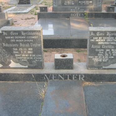 VENTER Johannes Jacob 1881-1960 &amp; Anna Cecilia VAN NIEKERK 1890-1972