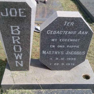 BROWN Matthys Jacobus 1936-1976