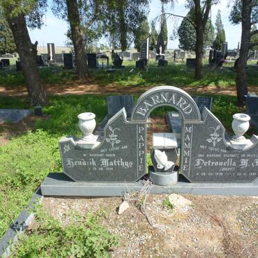 BARNARD Hendrik Matthys 1934- &amp; Petronella M.J. 1938-1984