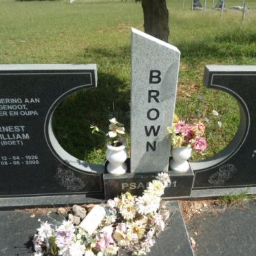 BROWN Ernest William 1926-2008 &amp; Magrietha Johanna 1928-