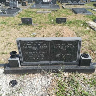BARNARD Cornelius Petrus 1918-1995 &amp; Sophia Cecilia 1922-