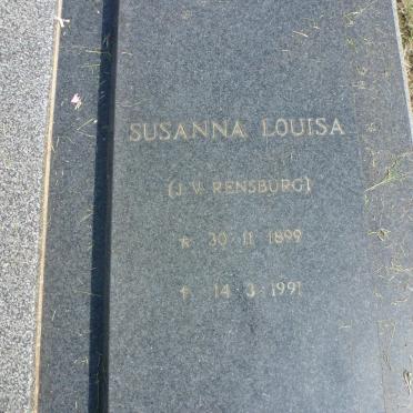 BURGER George David 1898-1978 &amp; Susanna Louisa J.V. RENSBURG 1899-1991