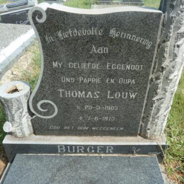 BURGER Thomas Louw 1903-1973