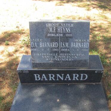 BARNARD D.A. -1965 &amp;  I.S.M. -1946 :: HEYNS M.F. -1939