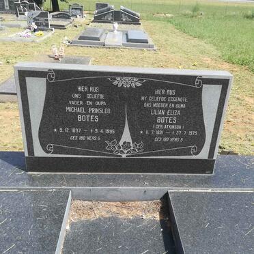 BOTES Michael Prinsloo 1897-1995 &amp; Lilian Eliza ATKINSON 1891-1979