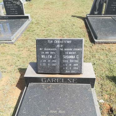 CARELSE Willem J. 1914-1987 &amp; Susanna C. BOTHA 1908-1954 :: CARELSE Willem J. 1948-1948