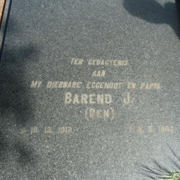 CLOETE Barend J. 1912-19?3