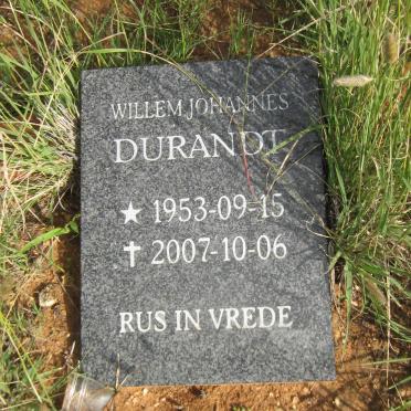 DURANDT Willem Johannes 1953-2007