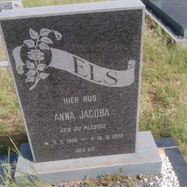 ELS Anna Jacoba nee DU PLESSIS 1915-1972
