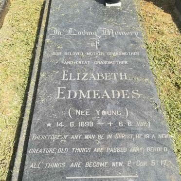 EDMEADES Elizabeth nee YOUNG 1898-1987