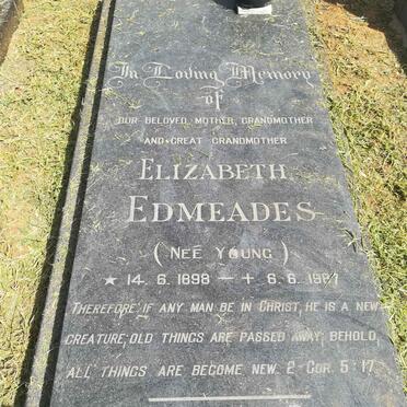 EDMEADES Elizabeth nee YOUNG 1898-1987