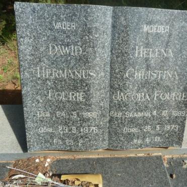 FOURIE Dawid Hermanus 1886-1976 &amp; Helena Christina Jacoba SAAIMAN 1889-1973