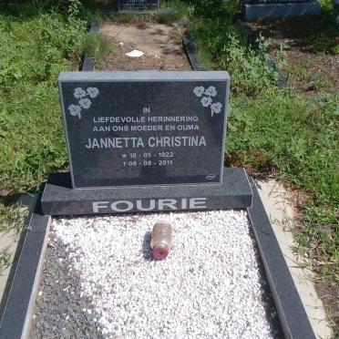 FOURIE Jannetta Christina 1922-2011