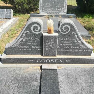 GOOSEN Johannes Hendrik 1891-1968 &amp; Gertruida Jacomina OBERHOLZER 1892-1962