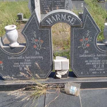 HARMSE R.M. 1906-1994 &amp; M.J.H. HERBST 1910-1991