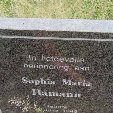 HAMANN Sophia Maria 1948-1990