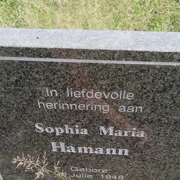 HAMANN Sophia Maria 1948-1990