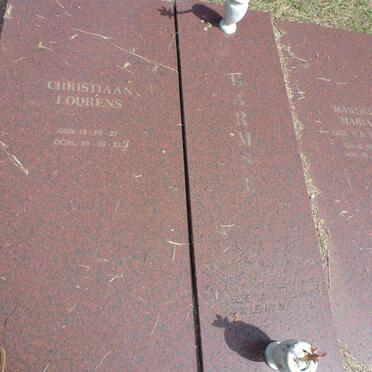 HARMSE Christiaan Lourens 1938-1999 &amp; Martha Maria V.D. WALT 1942-1999 :: HARMSE Rudolf Marthinus 1974-2016
