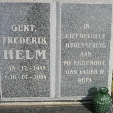 HELM Gert Frederik 1945-2004