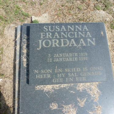 JORDAAN Susanna Francina 1919-1997
