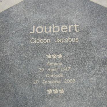 JOUBERT Gideon Jacobus 1917-2003