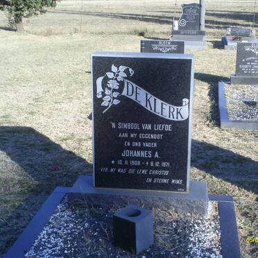 KLERK Johannes A., de 1908-1971