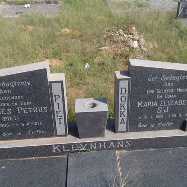 KLEYNHANS Johannes Petrus 1905-1972 &amp; Maria Elizabeth S.J. 1910-1983