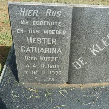 KLERK Hester Catharina, de nee KOTZE 1906-1977