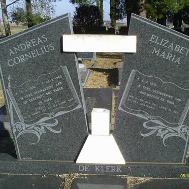 KLERK Andreas Cornelius, de 1930-1986 &amp; Elizabeth Maria 1931-