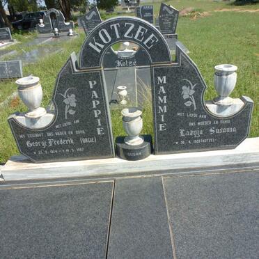 KOTZEE George Frederik 1924-1987 &amp; Lazyja Susanna KOTZE 1928-